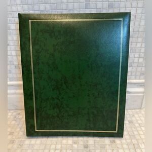 Blue Star Leather Green Scrapbook with insert pages